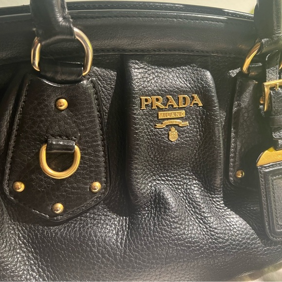 Genuine Prada bag black leather from 5th Ave NYC.  Great used condition - Picture 2 of 7